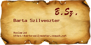 Barta Szilveszter névjegykártya